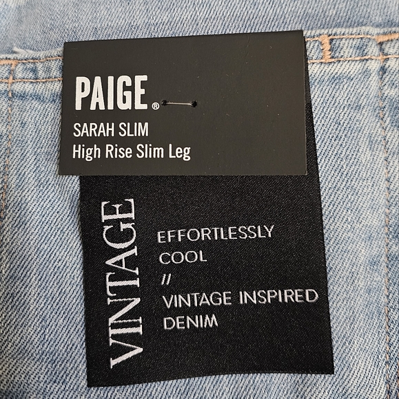 Paige Sarah Slim Ripped Hem in Mako Distressed NWT - Picture 9 of 9